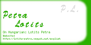 petra lotits business card